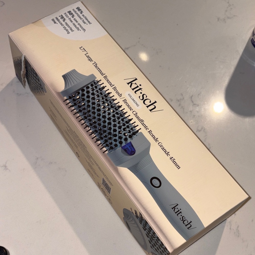 Kitsch Large Thermal Round Brush - Pale Blue